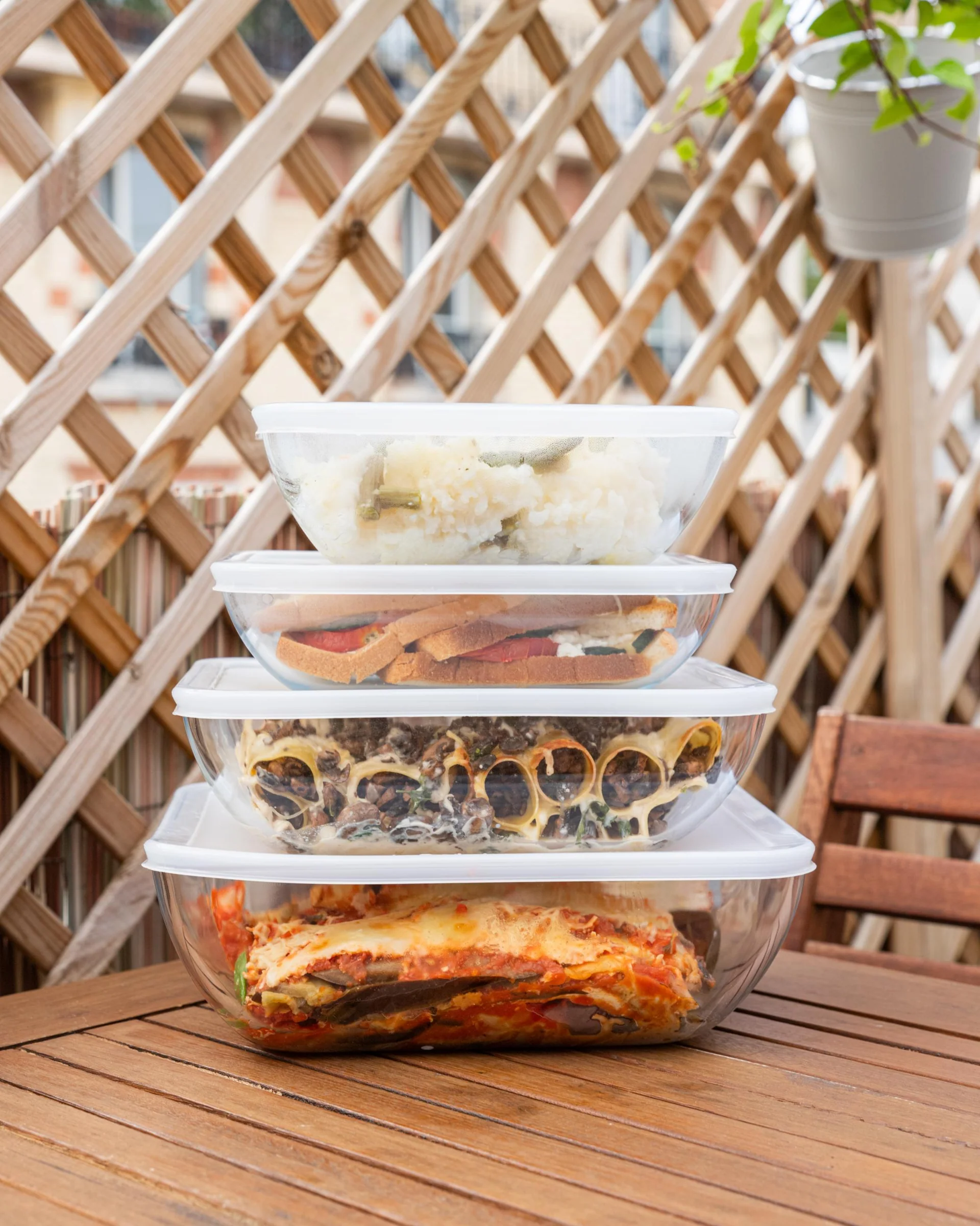 set misiek Pyrex na skladovanie